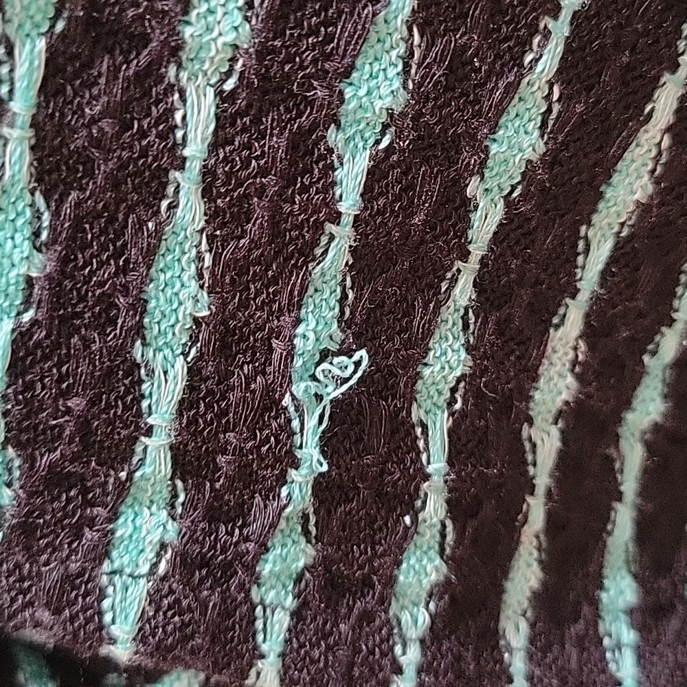Misook Black and Teal Knit Cardigan Sweater - Picture 8 of 8